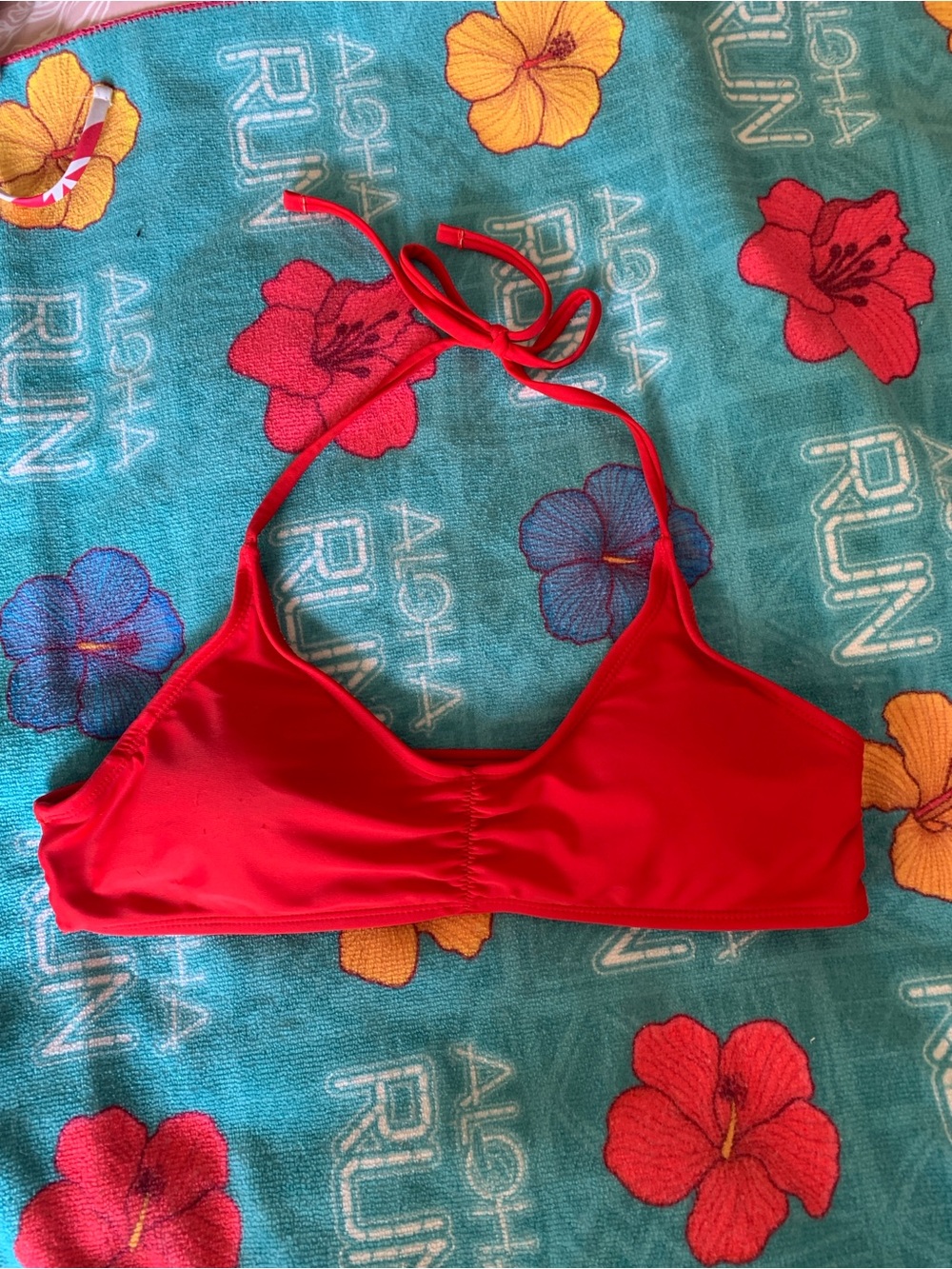 Red Halter Bikini Top - Women's Swim